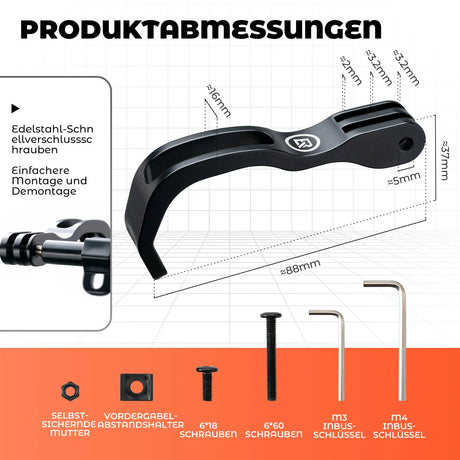 ROCKBROS Fahrradlicht‑Halterung für Vordergabel – Frontlicht‑Verlängerung für Falträder & Brompton