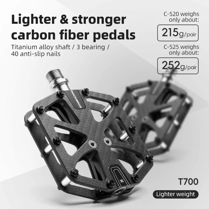 fahrrad pedale carbon Fahrradpedale aus Ultralight und rutschfest mit 3 Abgedichtete – ROCKBROS-DE Farbe:Dunkelrot Cube Reaction Hybrid Race Category:E Bike_Selle Royal Gipsy durable stainless steel body