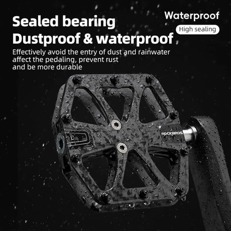 Fahrradpedale aus Carbon Ultralight und rutschfest mit 3 Abgedichtete