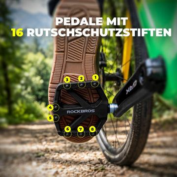Fahrradpedale aus Nylon mit Reflektoren, rutschfeste Leichte Breite Pl – ROCKBROS-DE