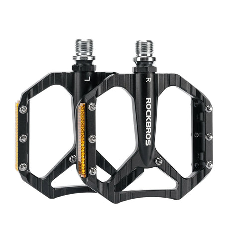 Fahrradpedale rutschfest – Aluminium Plattformpedale mit Reflektoren & Anti-Rutsch-Pins