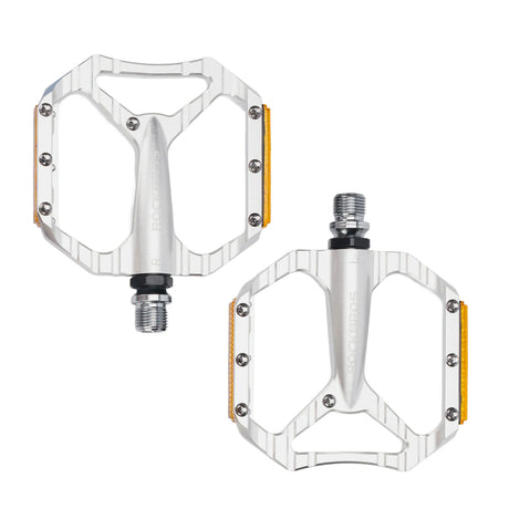 Fahrradpedale rutschfest – Aluminium Plattformpedale mit Reflektoren & Anti-Rutsch-Pins