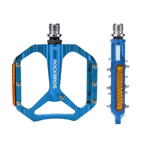 Fahrradpedale rutschfest – Aluminium Plattformpedale mit Reflektoren & Anti-Rutsch-Pins