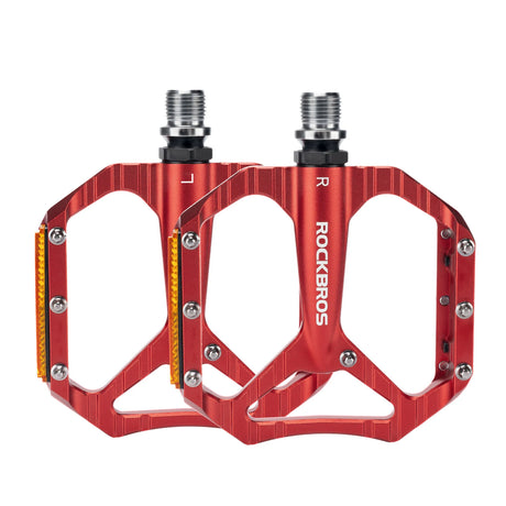 Fahrradpedale rutschfest – Aluminium Plattformpedale mit Reflektoren & Anti-Rutsch-Pins