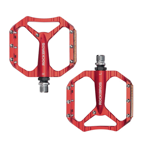 Fahrradpedale rutschfest – Aluminium Plattformpedale mit Reflektoren & Anti-Rutsch-Pins