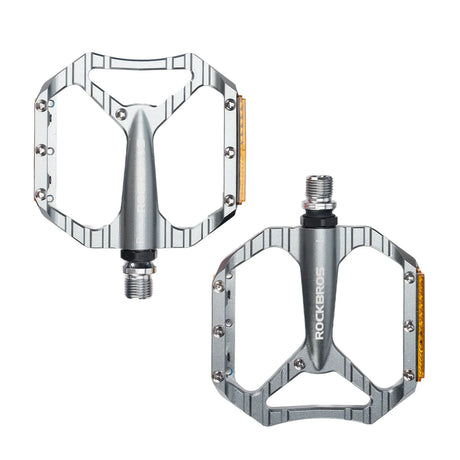 Fahrradpedale rutschfest – Aluminium Plattformpedale mit Reflektoren & Anti-Rutsch-Pins