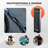 Fahrradpumpe 120 PSI – Tragbar mit Manometer & drehbarem Griff