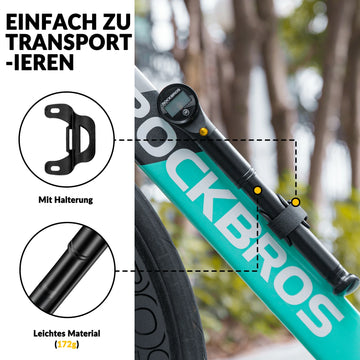 luftdruck mountainbike Fahrradpumpe Luftpumpe Max. 320PSI Hochdruck Presta&Schrader Luftdruck – ROCKBROS-DE