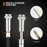 Fahrrad-Minipumpe – Tragbar & Hochdruck (160 PSI) mit Manometer