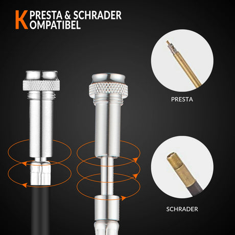 Fahrrad-Minipumpe – Tragbar & Hochdruck (160 PSI) mit Manometer