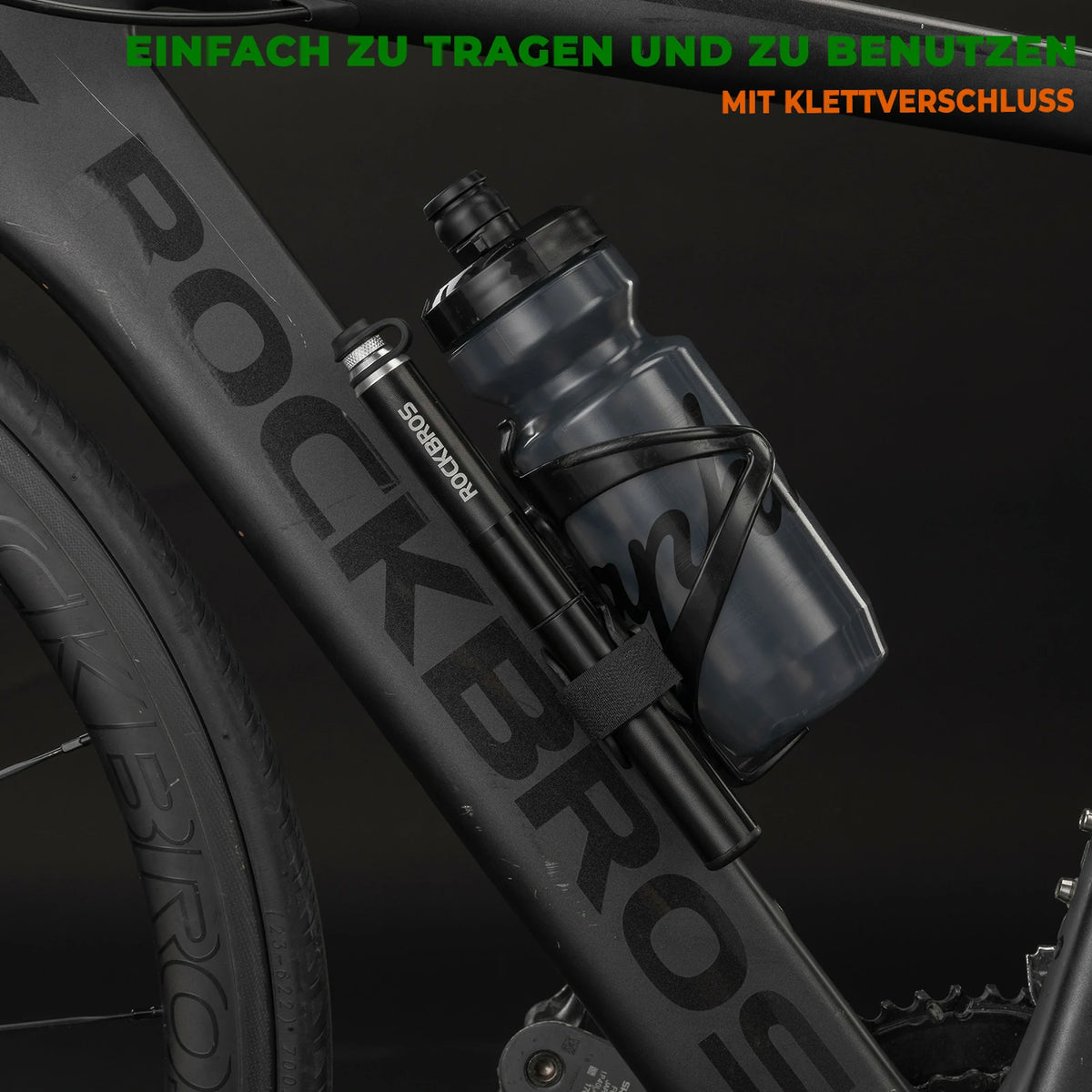 Fahrradpumpe Minipumpe Tragbar Hochdruck 160 PSI Luftpumpe mit Manomet – ROCKBROS-DE