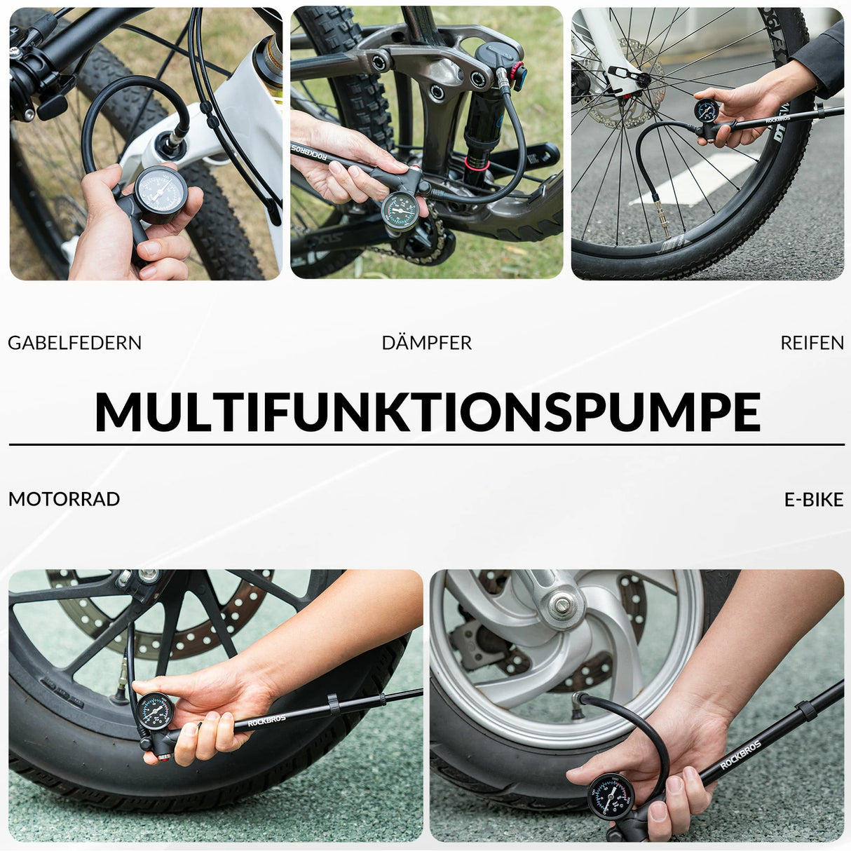 Fahrrad‑Gabel‑ & Dämpfer‑Hochdruckpumpe – 300 PSI