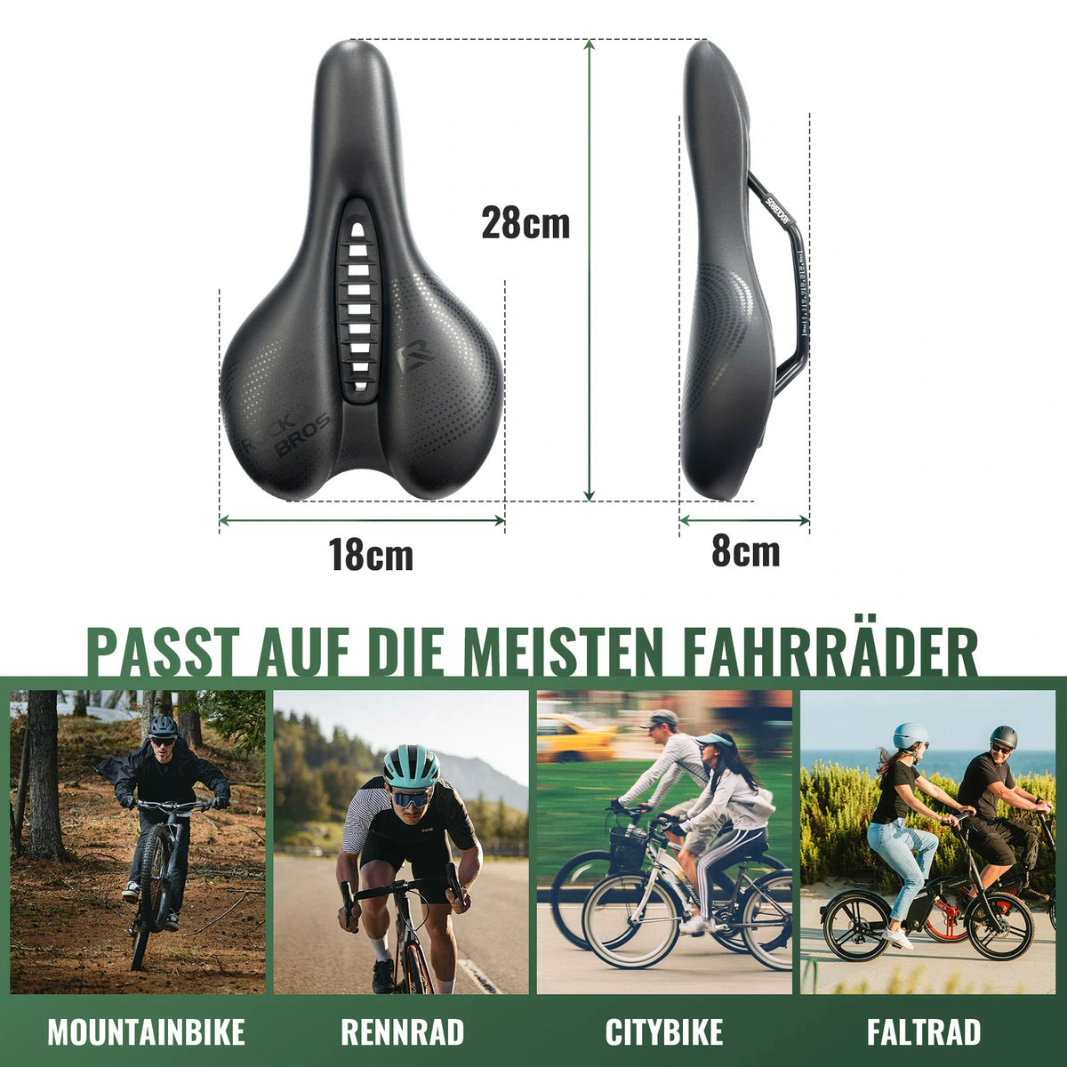 mountainbike rückenschonend Bicycle Saddle Pressure-Relieving Ergonomic with Cut-out – ROCKBROS-DE