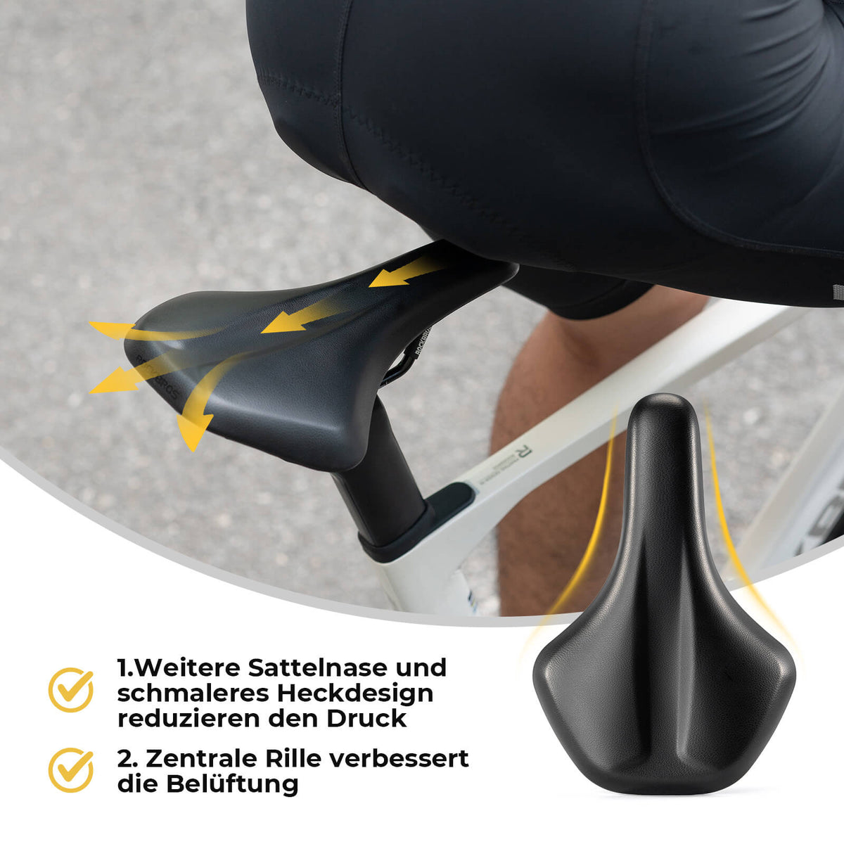 Fahrradsattel Ergonomisch, Komfortabel Atmungsaktiv – ROCKBROS-DE