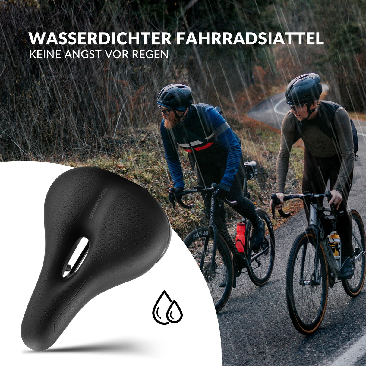 Fahrradsattel mit 5 cm Memory‑Foam – Atmungsaktiv, wasserdicht & 3 Typen
