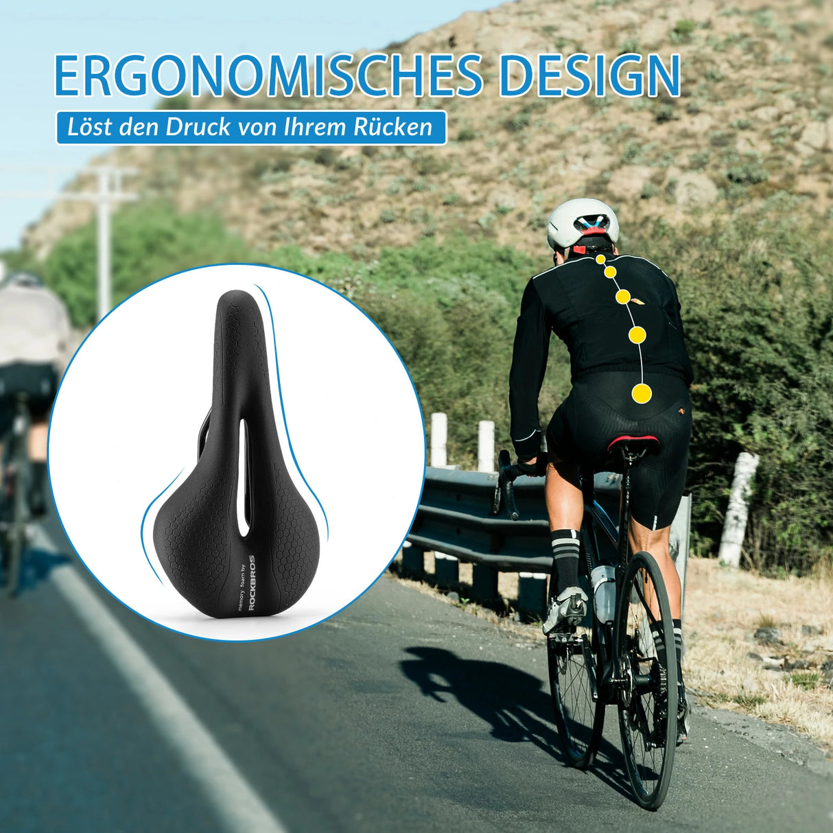 Fahrradsattel mit 5 cm Memory‑Foam – Atmungsaktiv, wasserdicht & 3 Typen