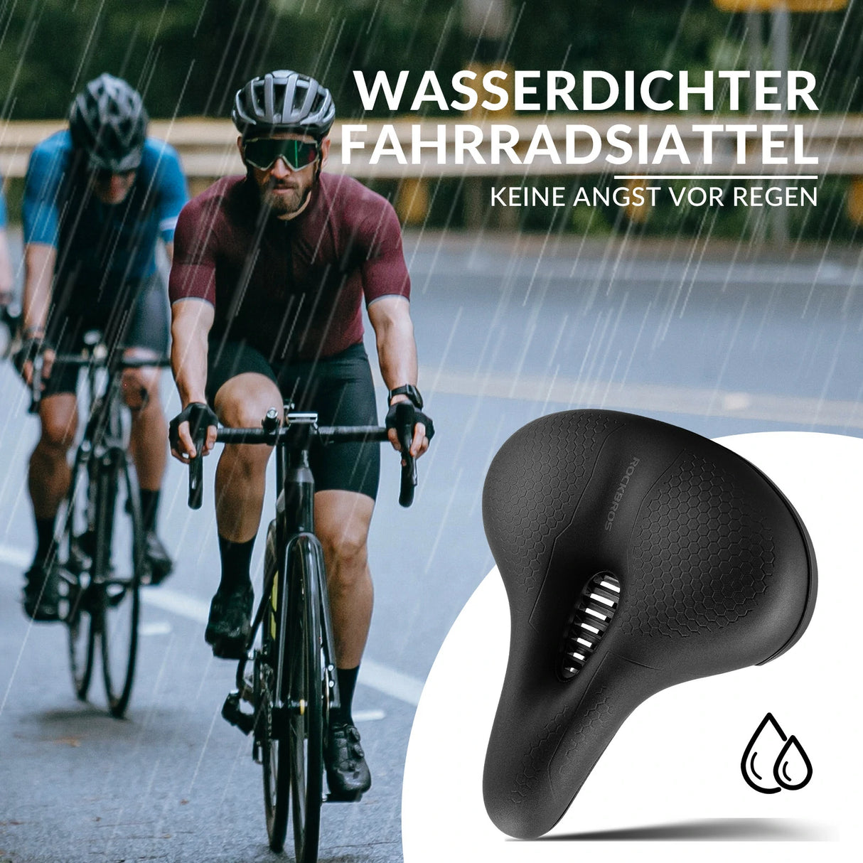 Fahrradsattel mit 5 cm Memory‑Foam – Atmungsaktiv, wasserdicht & 3 Typen