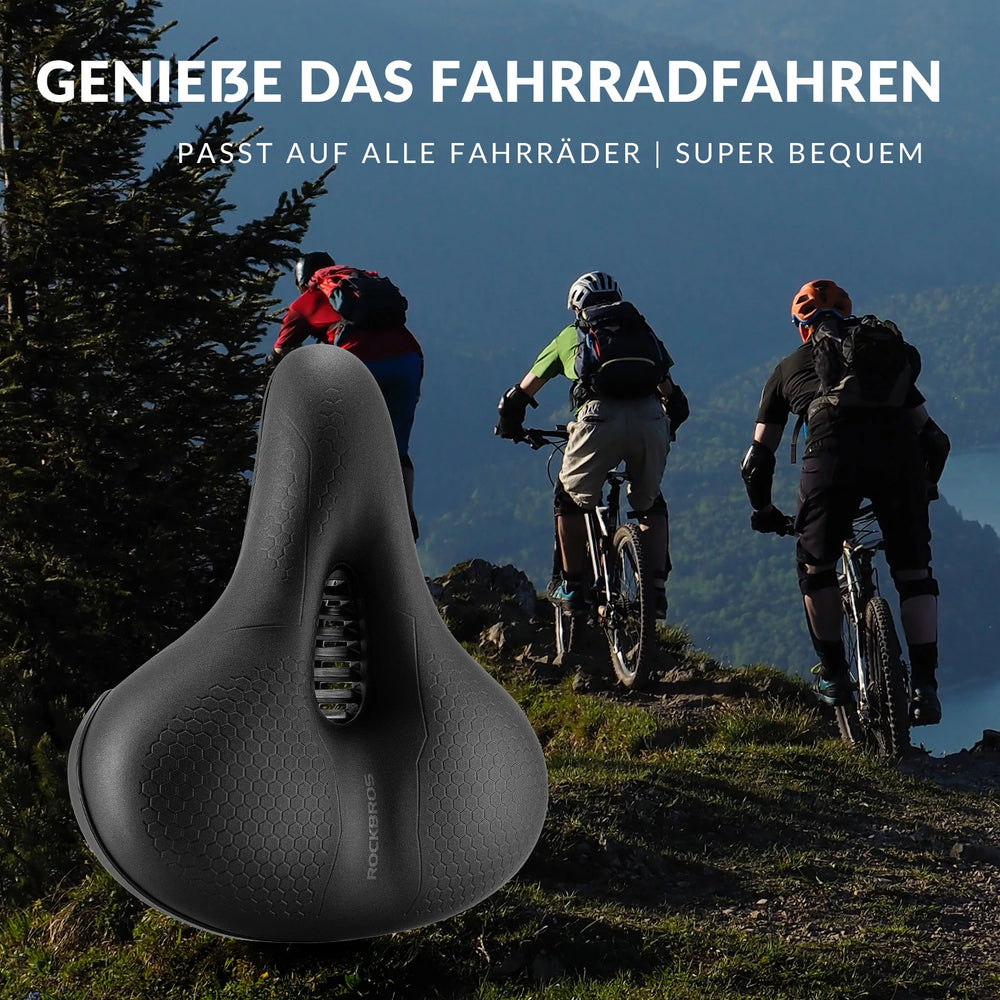 Fahrradsattel mit 5 cm Memory‑Foam – Atmungsaktiv, wasserdicht & 3 Typen