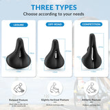 Fahrradsattel mit 5 cm Memory‑Foam – Atmungsaktiv, wasserdicht & 3 Typen