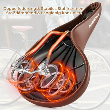 Fahrradsattel Retro Vintage Citybike Sitz mit Federung – ROCKBROS-DE