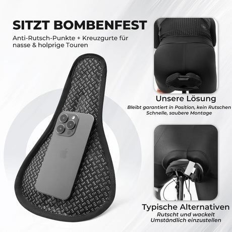 Fahrradsattel-Überzug – Ergonomischer Sattelbezug mit Memory-Foam & 3D-geformter Polsterung