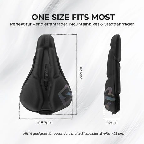 Fahrradsattel-Überzug – Ergonomischer Sattelbezug mit Memory-Foam & 3D-geformter Polsterung