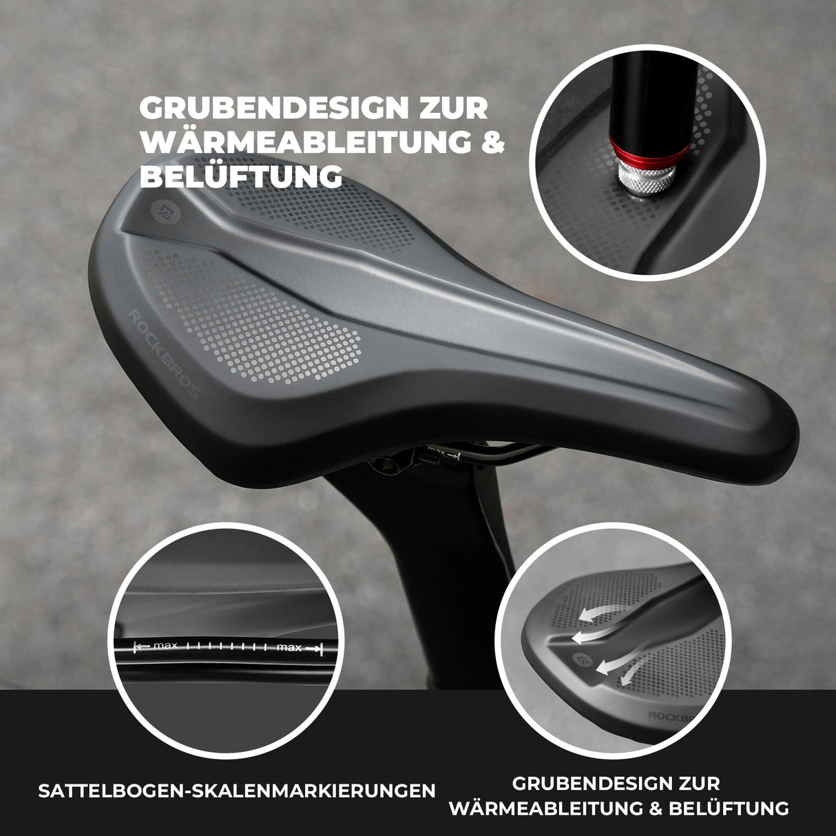 ROCKBROS Fahrradsattel – Für Herren & Damen, wasserdicht & bequem