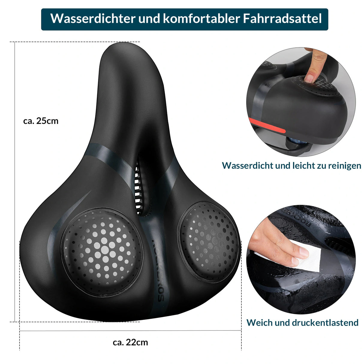 Fahrradsattel – Mit Memory‑Foam, bequem & druckentlastend