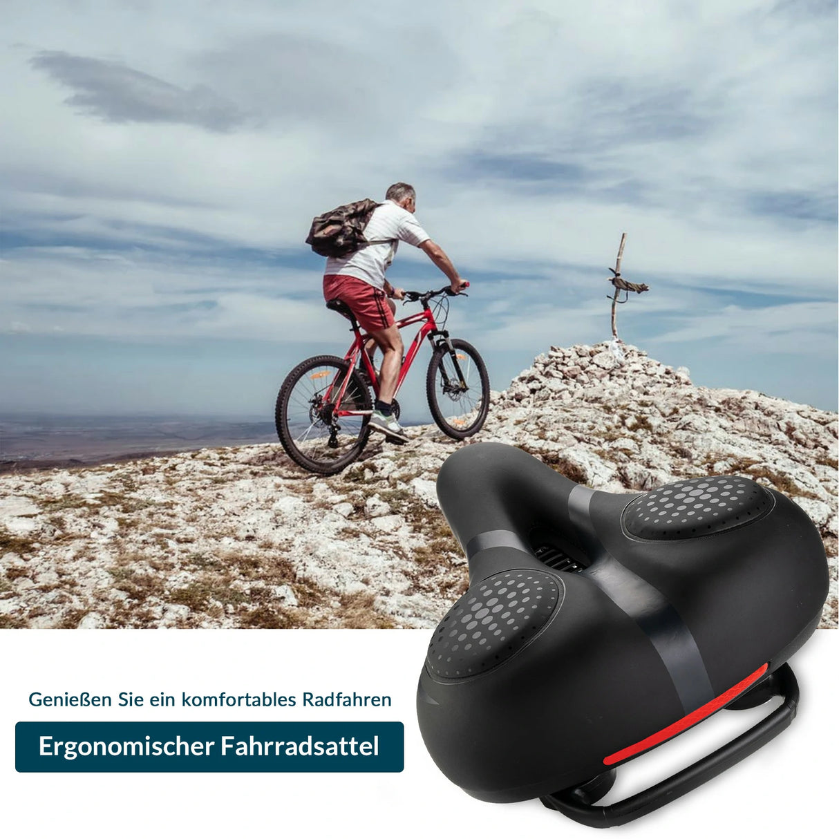 Fahrradsattel – Mit Memory‑Foam, bequem & druckentlastend