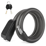 Fahrradschloss 110 cm/14,27 mm – Kabelschloss mit 2 Schlüsseln