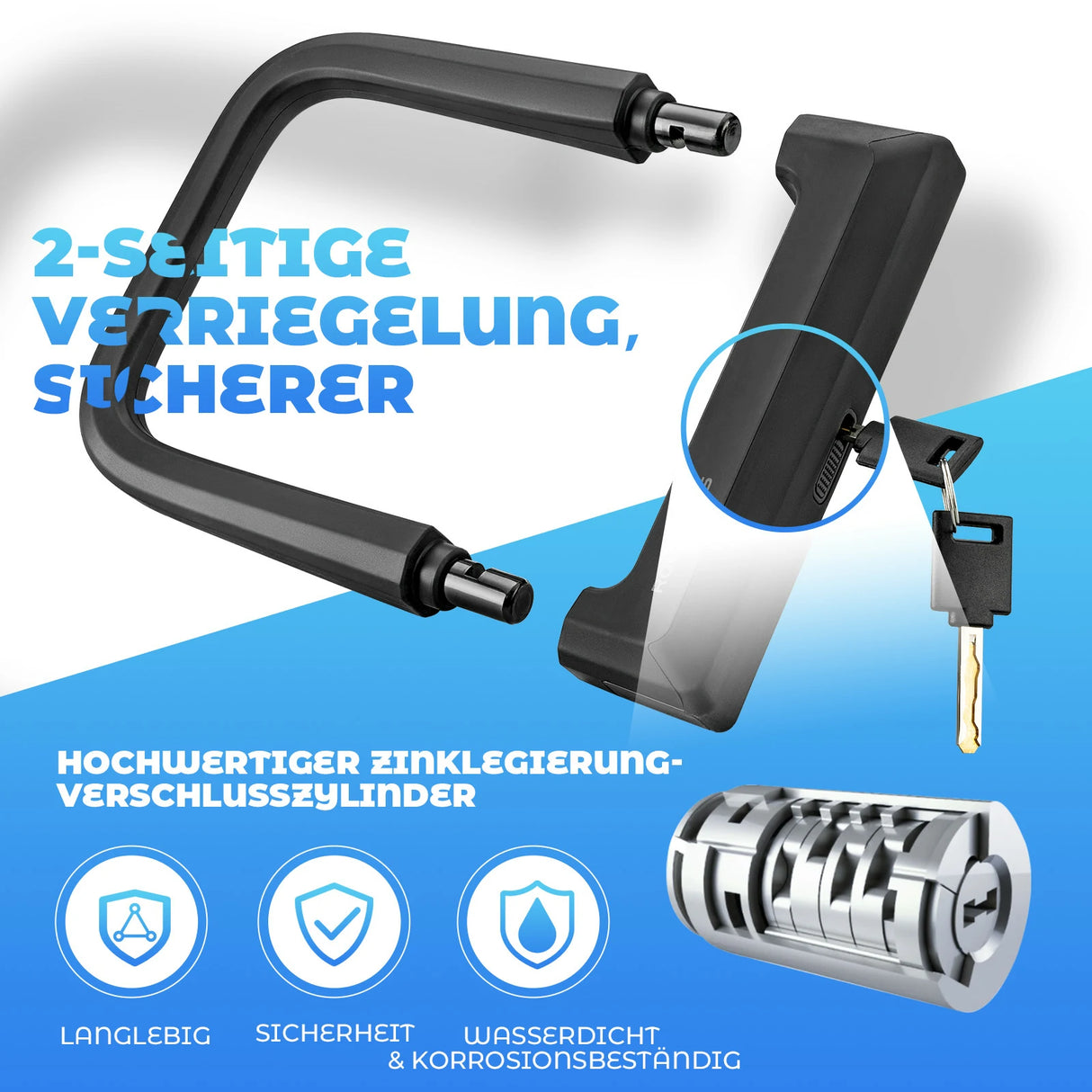 Fahrradschloss – Hohe Sicherheit 14 mm Bügelschloss