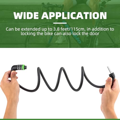 Fahrradschloss Zahlenschloss – Kabelschloss mit 4‑Stellen‑Code