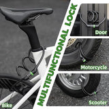 Fahrradschloss Zahlenschloss – Kabelschloss mit 4‑Stellen‑Code