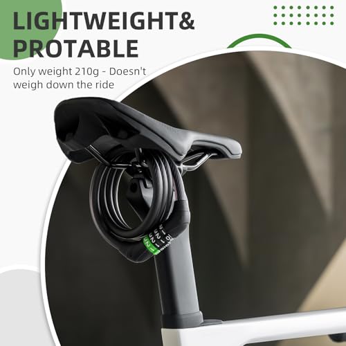 Fahrradschloss Zahlenschloss – Kabelschloss mit 4‑Stellen‑Code