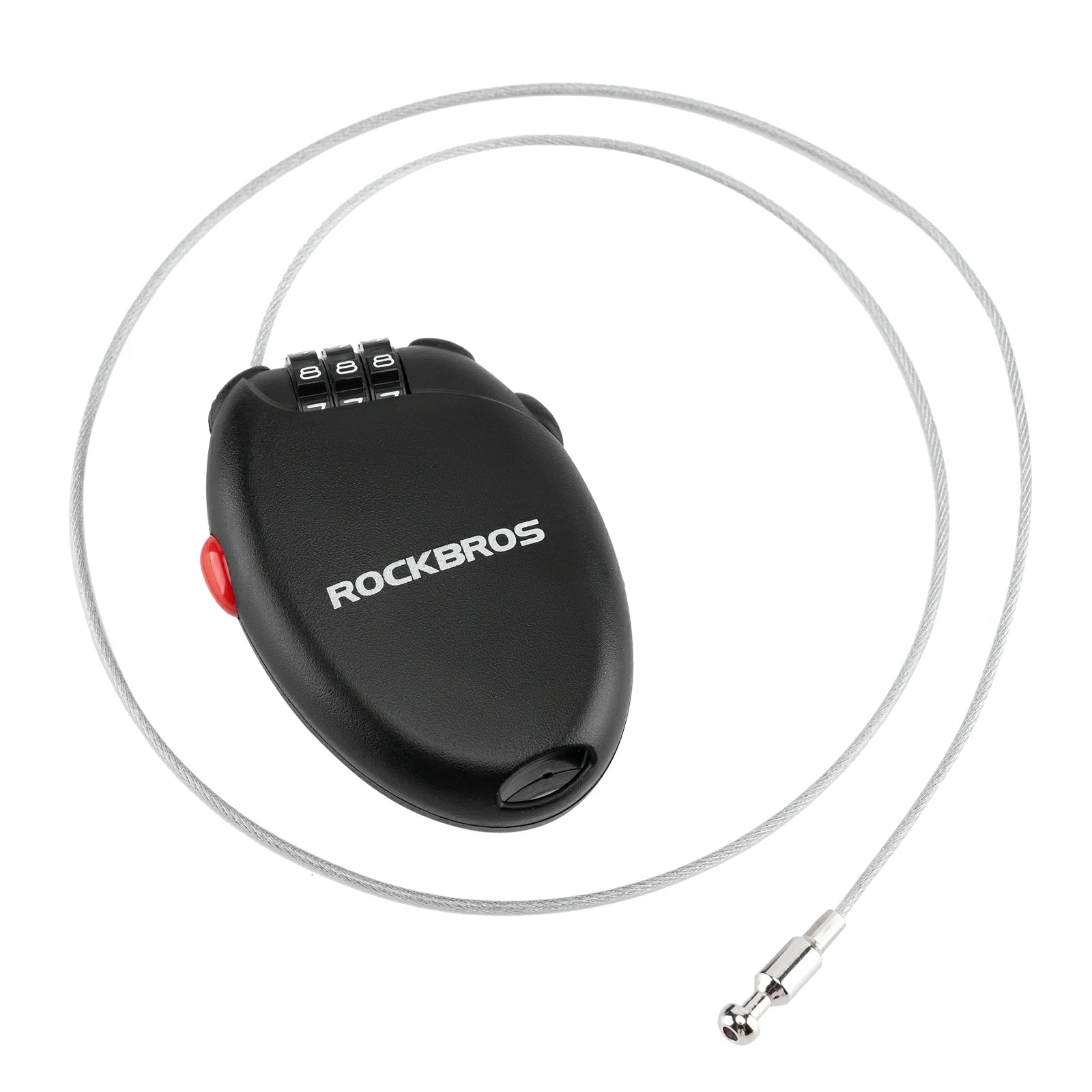 Fahrradschloss mit 3 Zahlencode, 60cm Stahlseil Schloss – ROCKBROS-DE