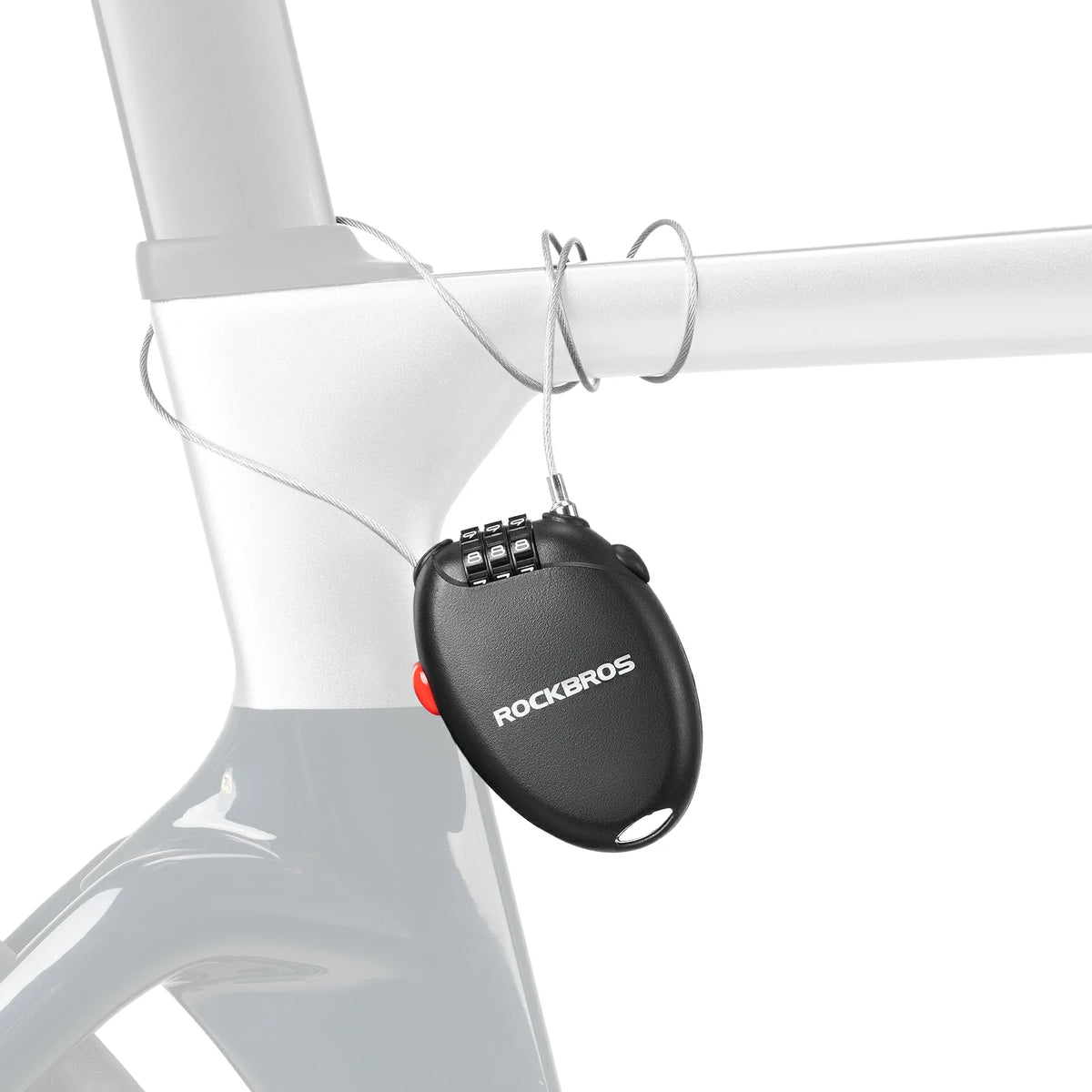 fahrradschloss stahlseil Fahrradschloss mit 3 Zahlencode, 60cm Stahlseil Schloss – ROCKBROS-DE