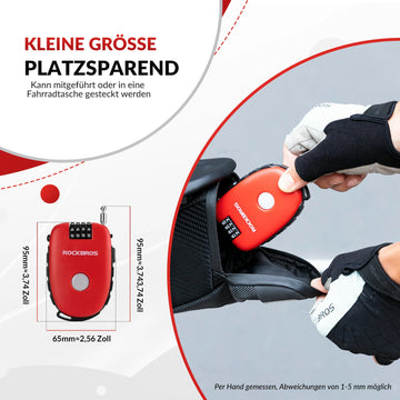 fahrradschloss neuer code Fahrradschloss mit 4-stelligem Zahlencode 94cm – ROCKBROS-DE