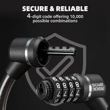 Fahrradschloss – 4‑stelliges Zahlenschloss mit 11,62 mm dickem Stahlkabel