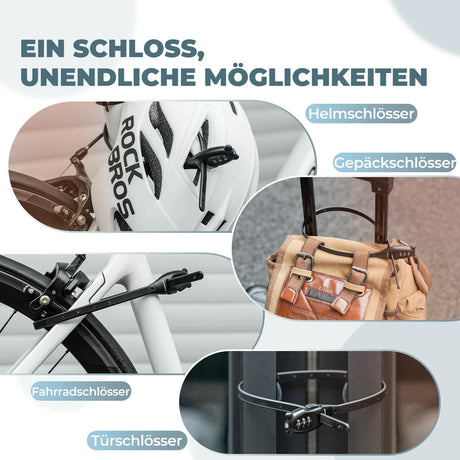 Fahrradschloss – Kabelschloss mit 3‑stelligem Zahlencode