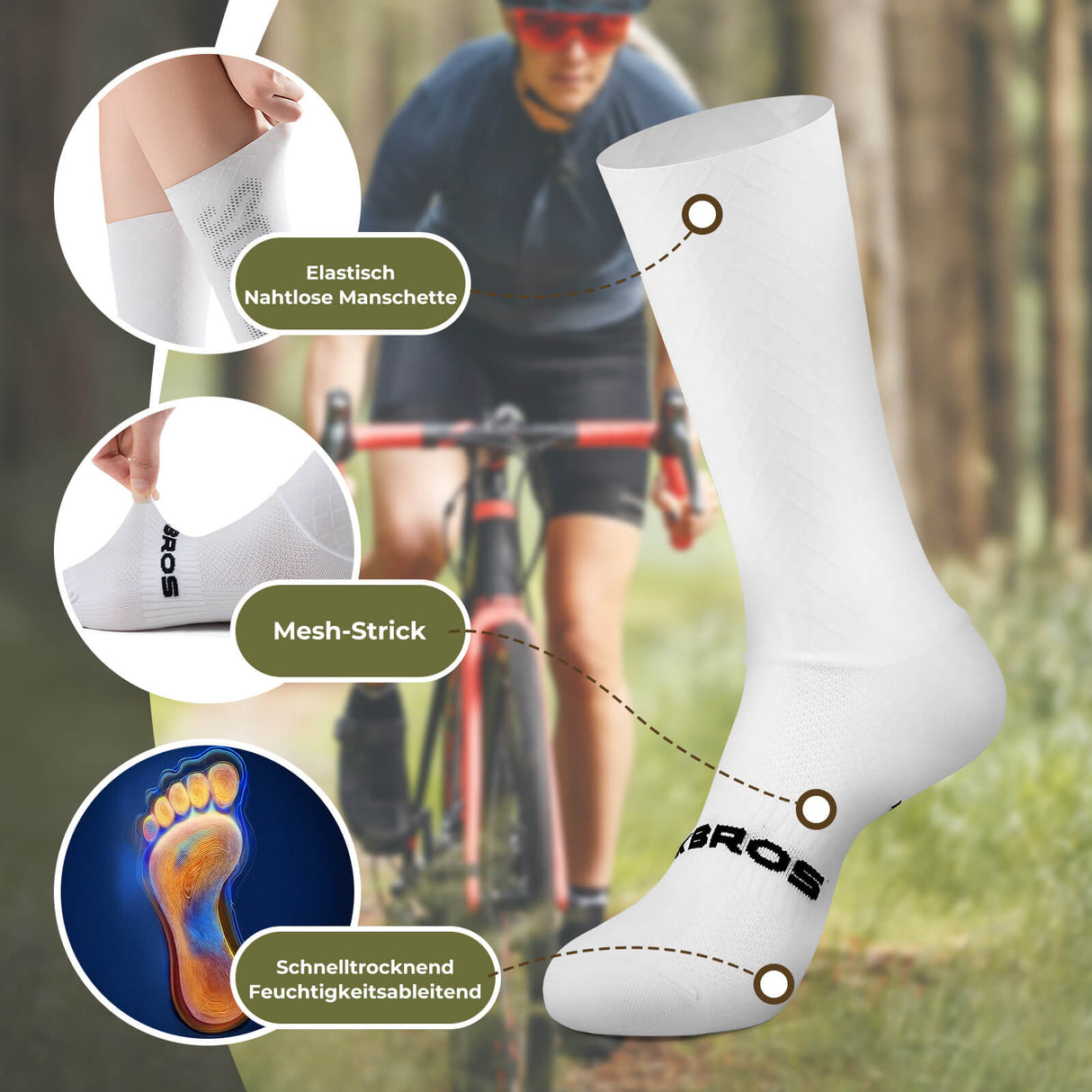 Fahrradsocken – Atmungsaktive Kompressionssocken für optimale Performance