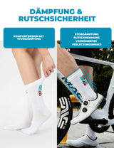 Fahrradsocken Rutschfest und Strapazierfähig 2 Paar