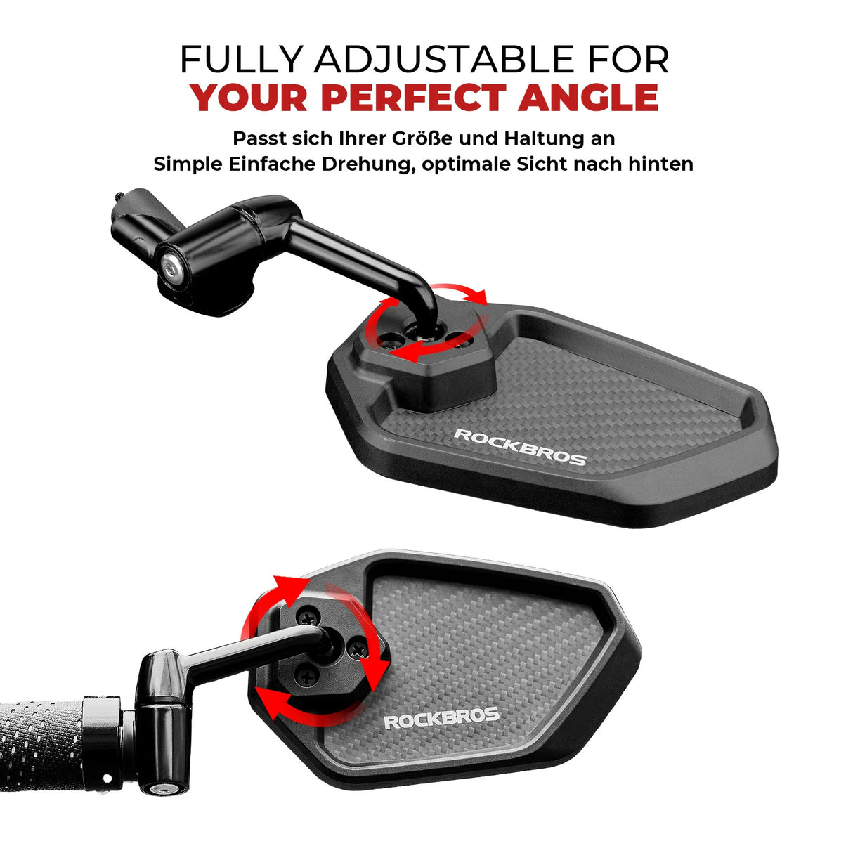 Fahrradspiegel – Weitwinkel, blendfrei & rückblicksicher