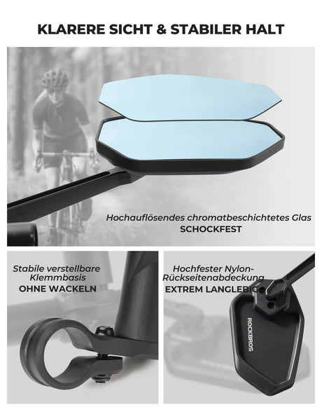 Fahrradspiegel – 360° Verstellbar, Blendfrei & Bruchfest