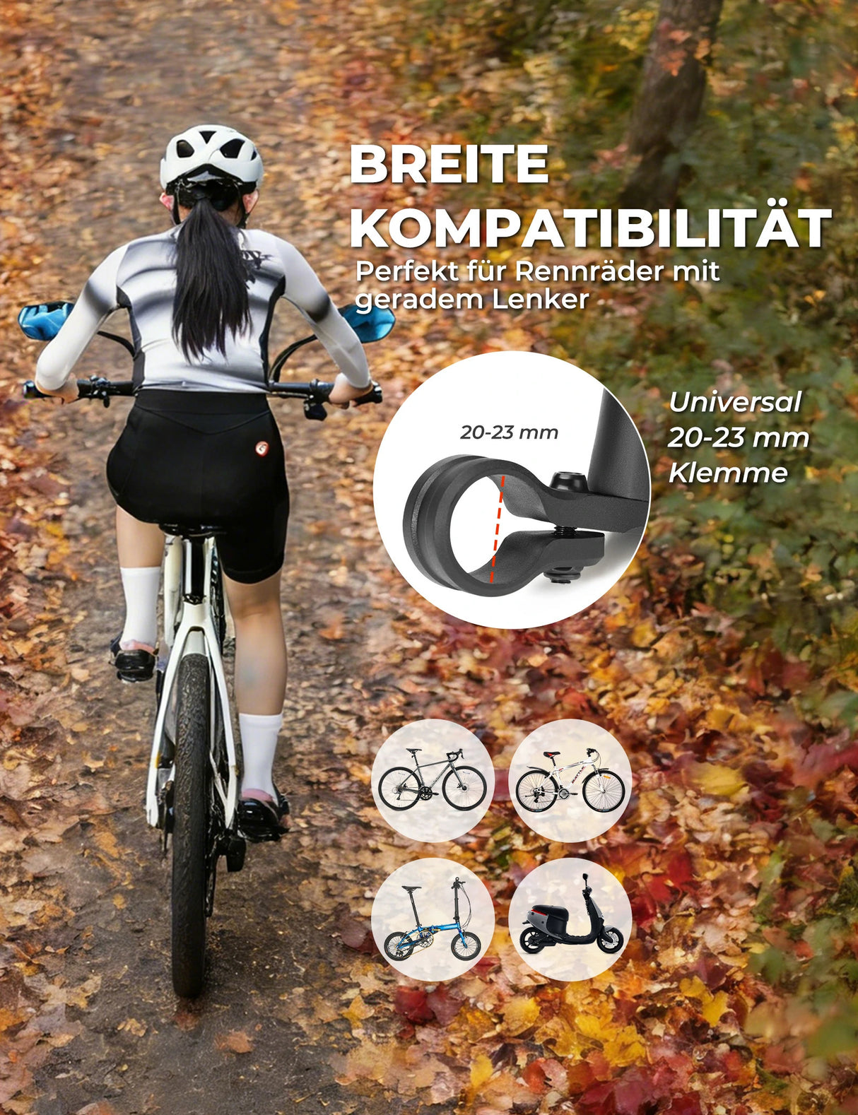 Fahrradspiegel – 360° Verstellbar, Blendfrei & Bruchfest