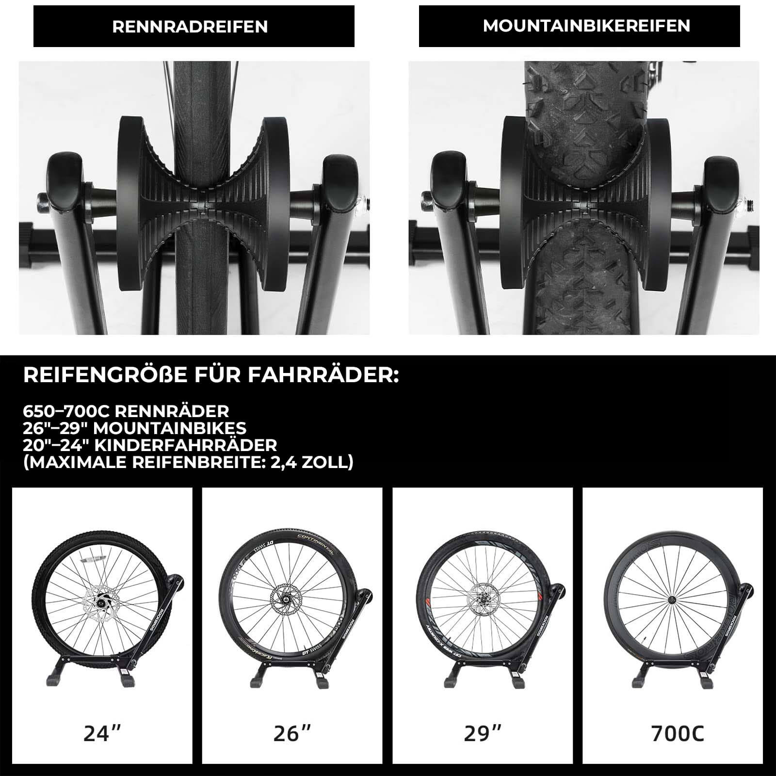 ROCKBROS Fahrradständer Fahrrad Faltbar aus Kohlenstoffstahl für 24-27,5”