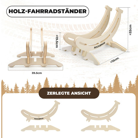 Fahrradständer, Verstellbarer Fahrrad Bodenständer Parkständer - ROCKBROS-EU