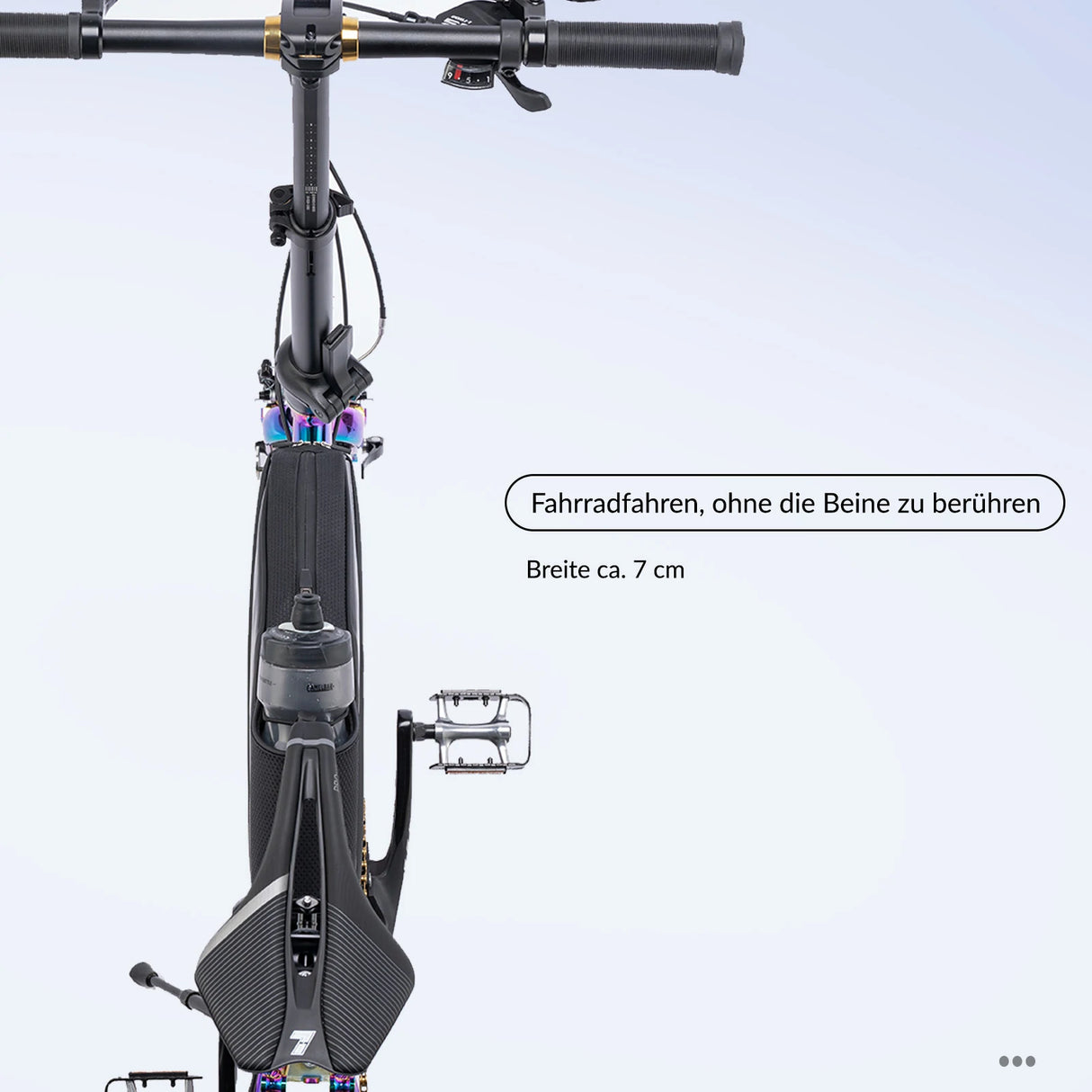 Fahrrad-Rahmentasche – Wasserdichte Dreieckstasche mit Flaschenfach, ca. 3L