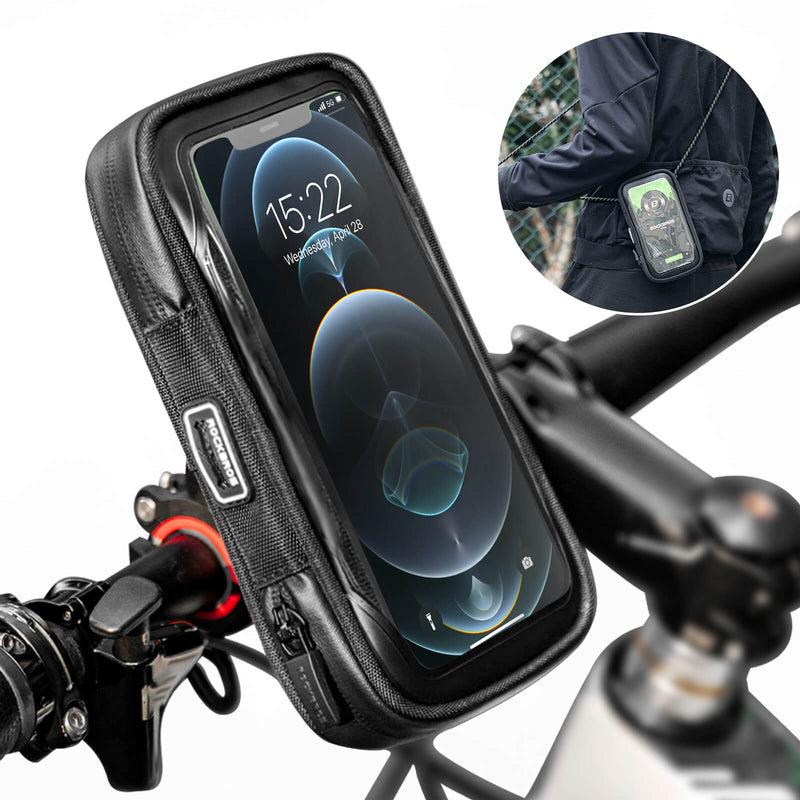 Laden Sie das Bild in Galerie -Viewer, Fahrradtasche Wasserdicht Fahrrad Handytasche Drehbar für Smartphones 4.7-6 Zoll
