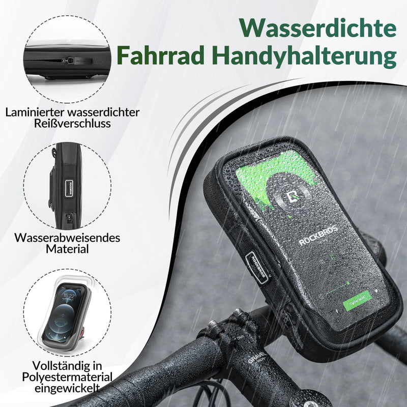 Carica immagine in Galleria Viewer, Fahrradtasche Wasserdicht Fahrrad Handytasche Drehbar für Smartphones 4.7-6 Zoll
