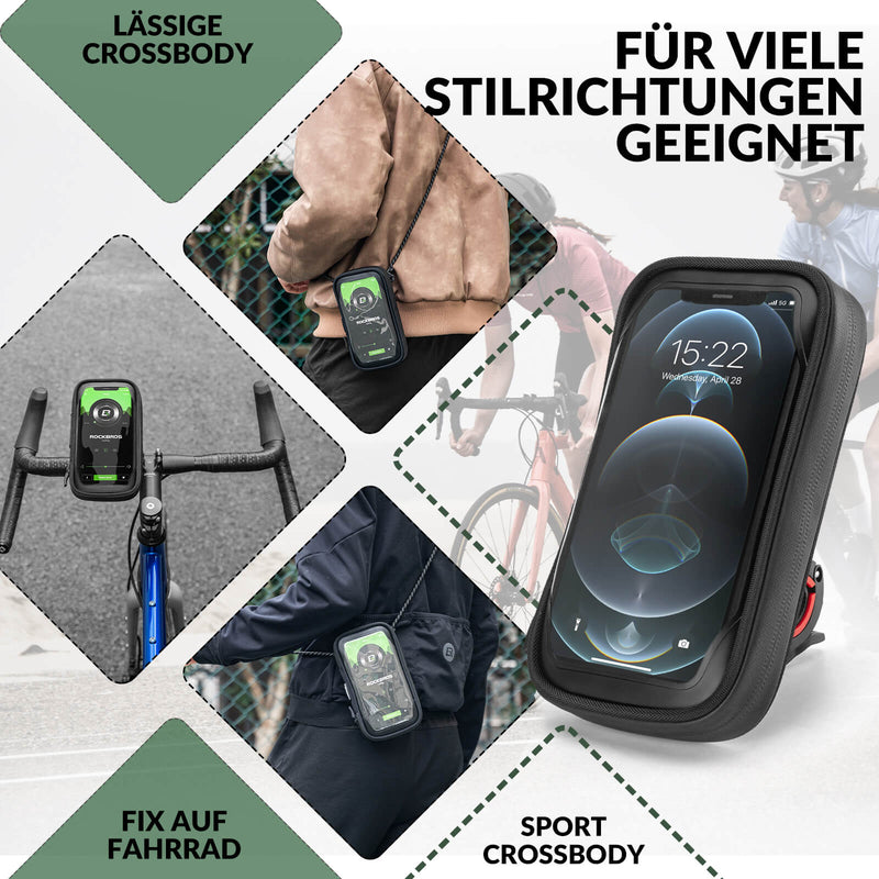 Cargue la imagen en el visor de la galería, Fahrradtasche Wasserdicht Fahrrad Handytasche Drehbar für Smartphones 4.7-6 Zoll
